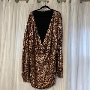 Leopard sequin dress. Size 22